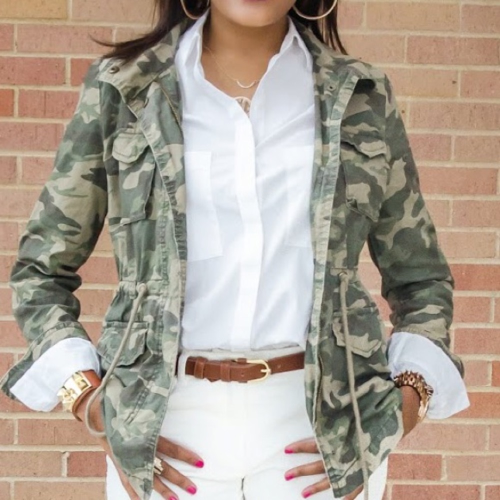Old Navy Drawstring Camo Jacket